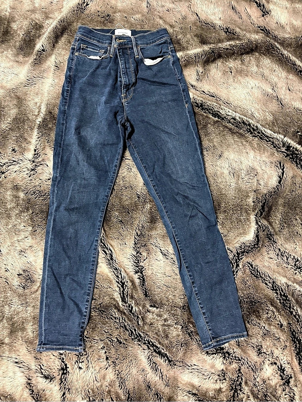 FRAME Ali High Rise Cigarette Jeans Blue Jeans Waist 27